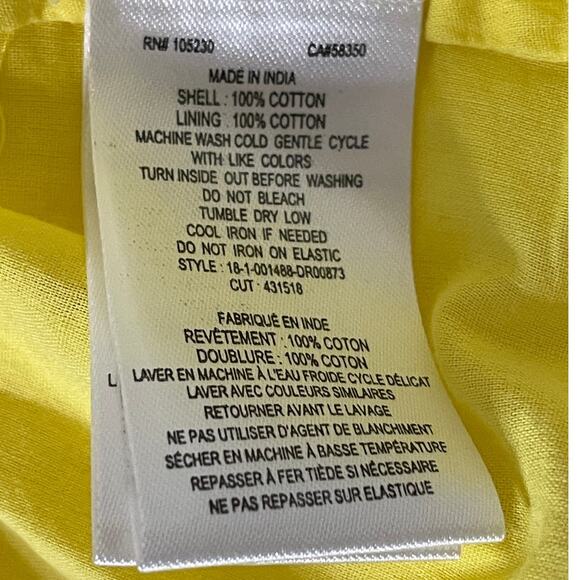 Joie Clorinda Tie Front Cut Out High Low Yellow Midi Dress Size 4 - Picture 12 of 13